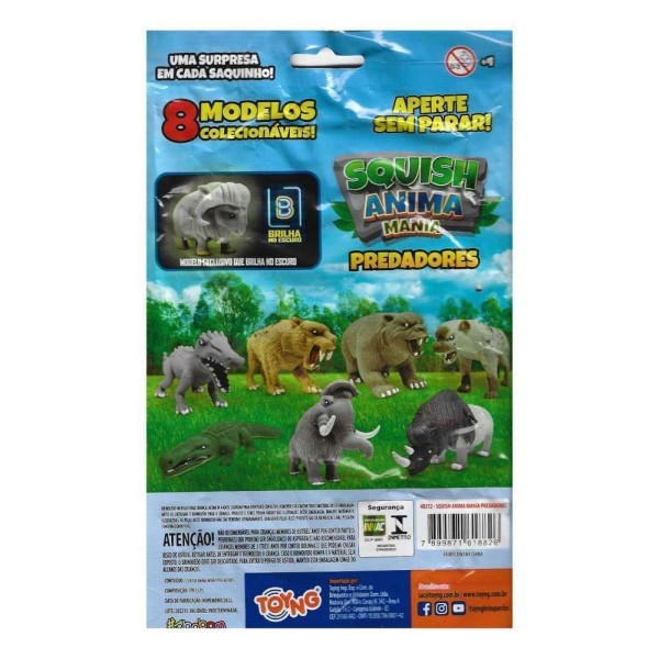 Encontraproduto.com.br - Squish Animais Predadores Macio Perfumado Aperte Sem Parar