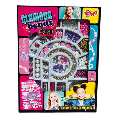 Encontraproduto.com.br - Kit Miçanga Pulseiras Infantil personalizadas Glamour Beads
