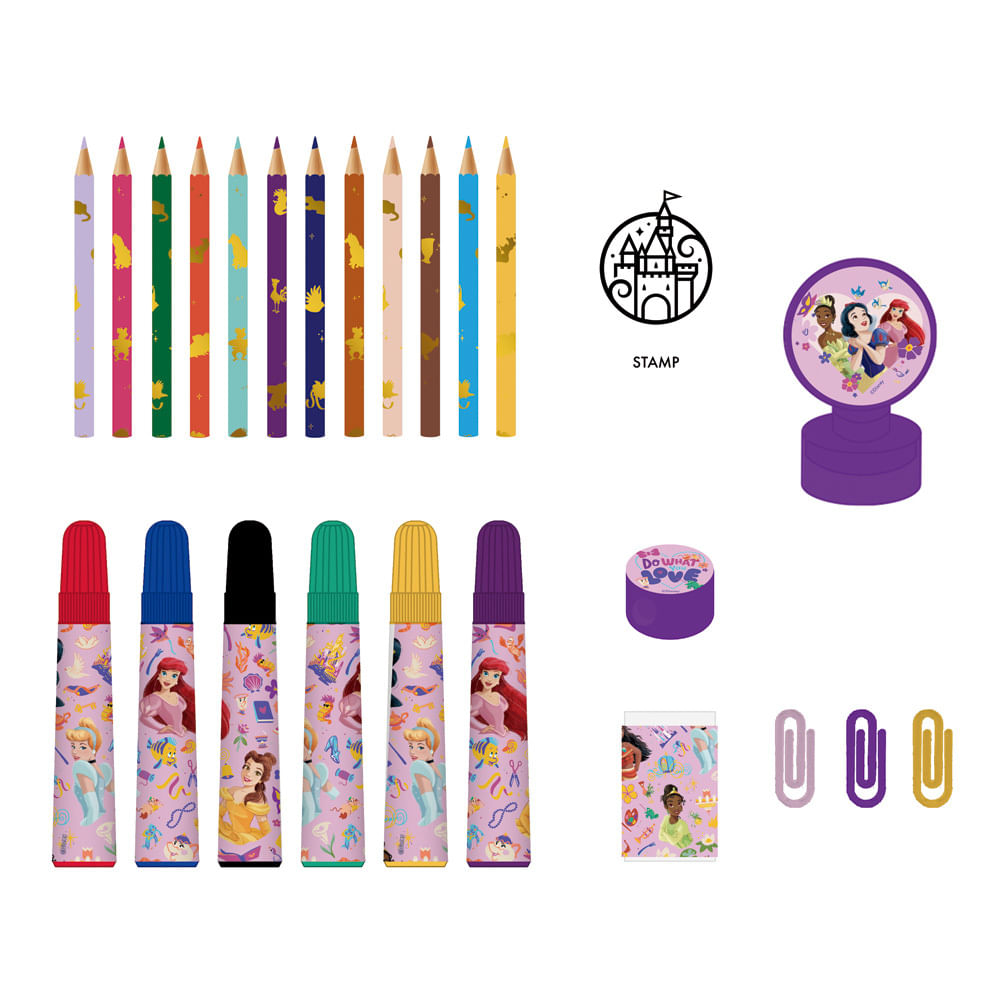 Encontraproduto.com.br - Kit de Pintura  Maleta Toyng Princesas Disney