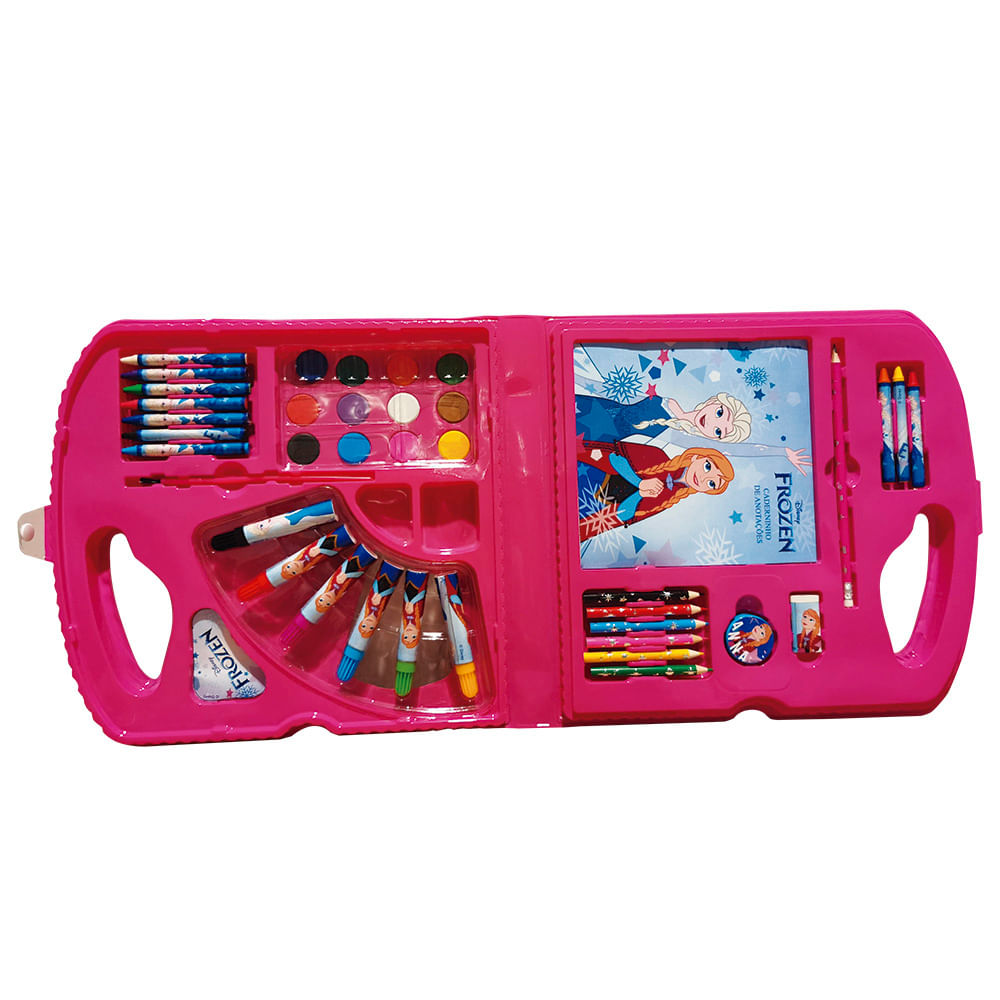 Encontraproduto.com.br - Kit de Pintura Maleta Frozen Toyng Disney 39 Pcs