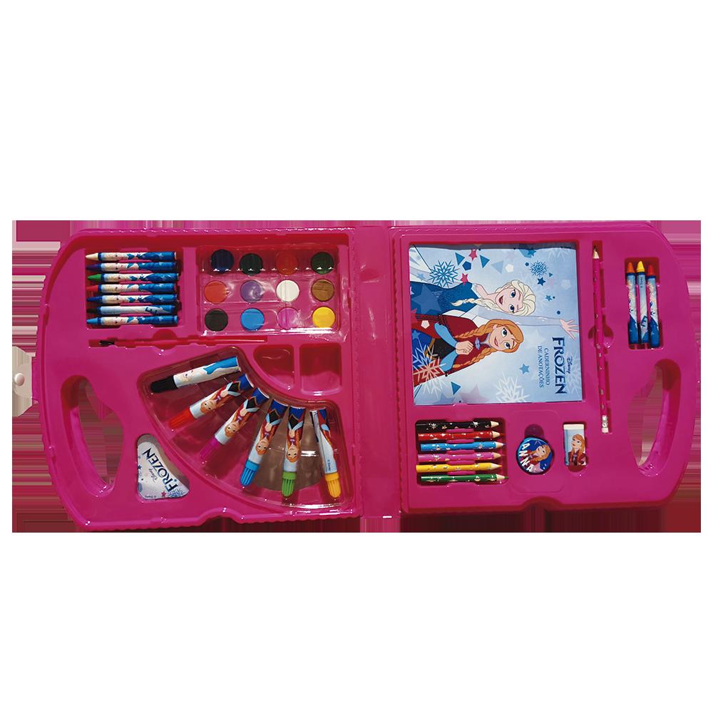 Encontraproduto.com.br - Kit de Pintura Maleta Frozen Toyng Disney 39 Pcs