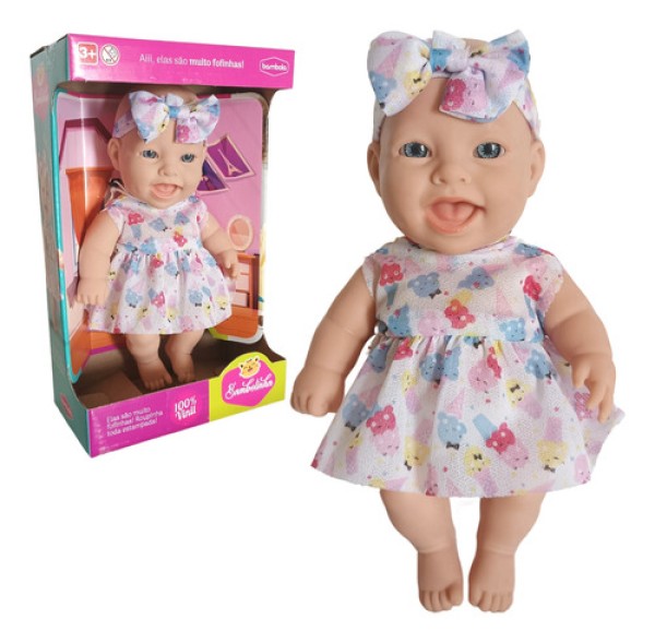 Boneca Bebê Bambolinha em Vinil Bambola