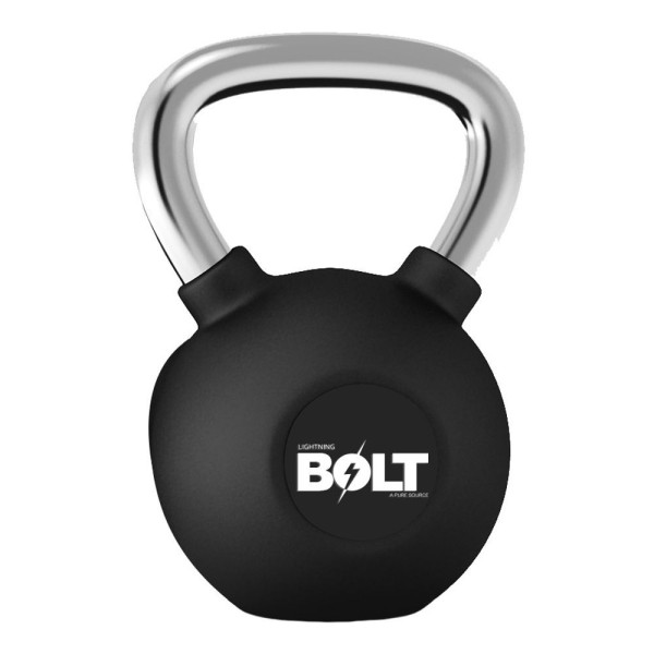 Encontraproduto.com.br - Kettlebell Rubber Lightning Bolt 8kg
