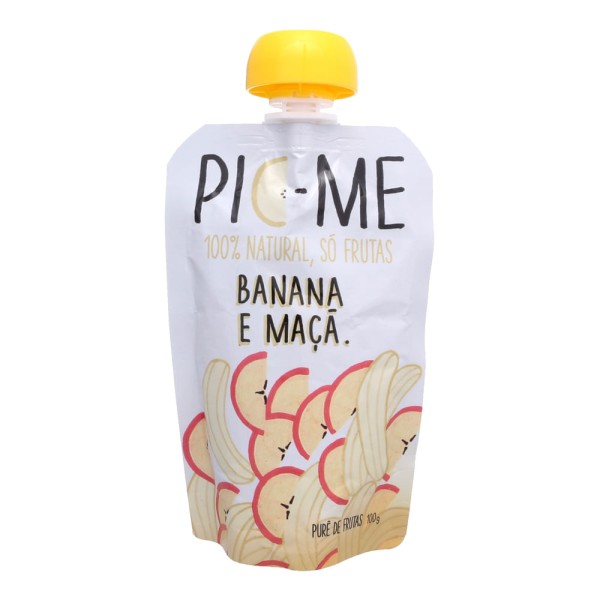 Encontraproduto.com.br - Purê de Frutas Banana e Maçã 100g - Pic Me