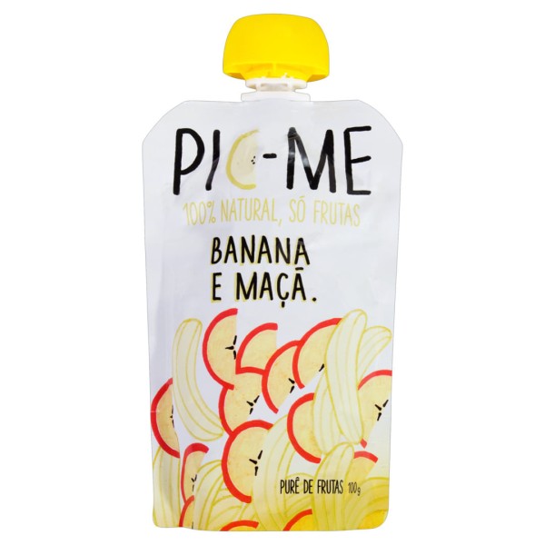 Encontraproduto.com.br - Purê de Frutas Banana e Maçã 100g - Pic Me