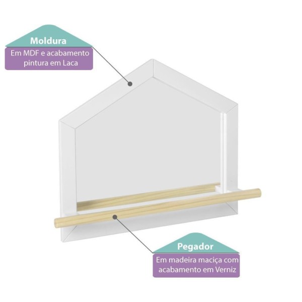 Encontraproduto.com.br - Moldura com Espelho para Quarto Montessoriano - Casatema