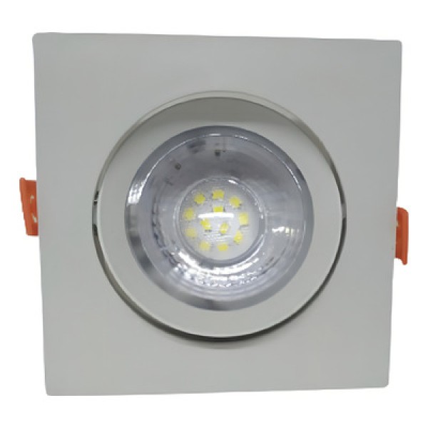 Encontraproduto.com.br - Spot de LED Embutir Quadrado Branco 9W 720 Lúmens Luz Branca