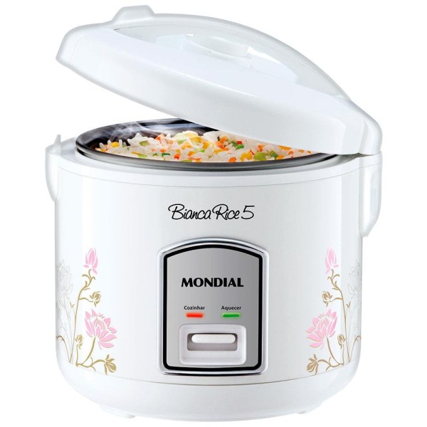 Encontraproduto.com.br - Panela Elétrica de Arroz 5 Xícaras Mondial Bianca Rice NPE-05 Branca