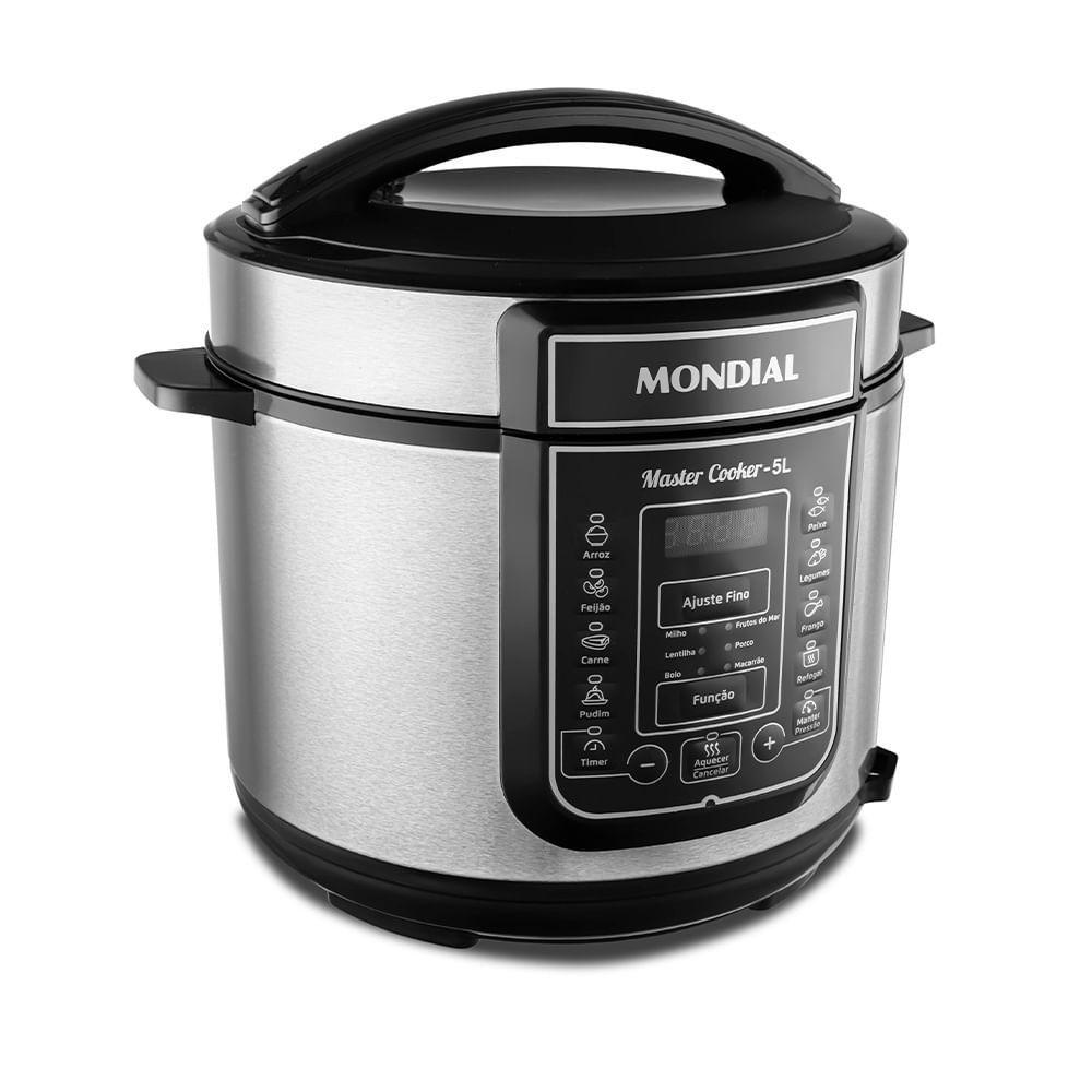 Encontraproduto.com.br - Panela de Pressão Elétrica Mondial PE38 5 Litros Preta 220V