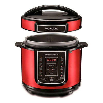 Encontraproduto.com.br - Panela de Pressão Elétrica Mondial Master Cooker Red PE-39