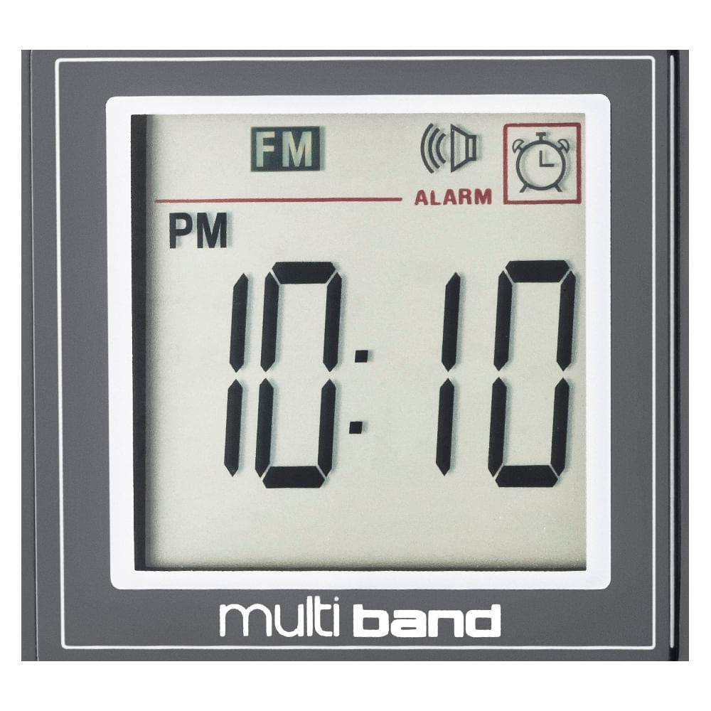 Encontraproduto.com.br - Rádio Relógio Digital Mondial Multi Band II RP-04 Faixas AM e FM