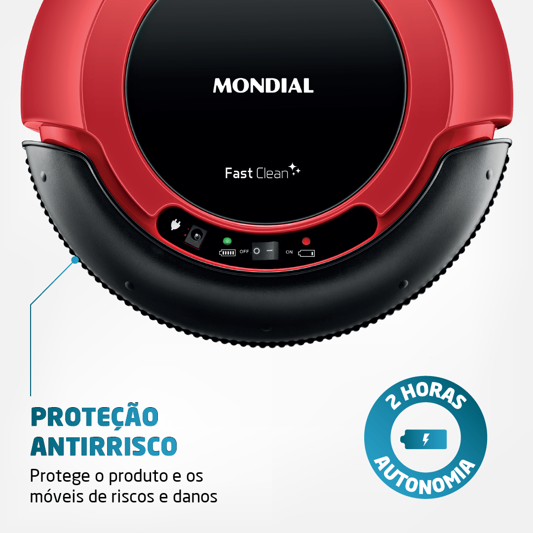 Encontraproduto.com.br - Robô Aspirador de Pó Fast Clean Mondial RB-01