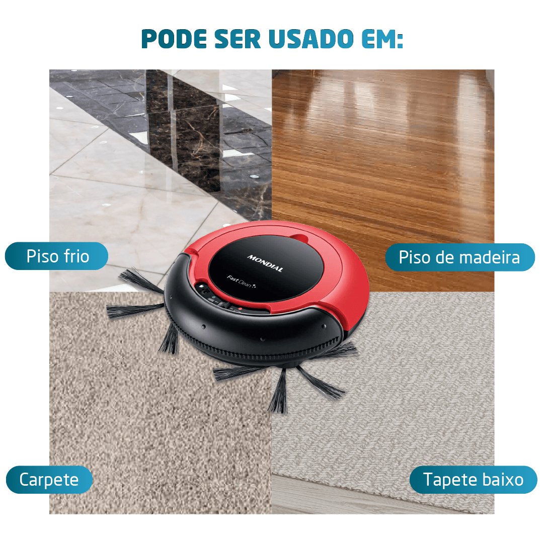 Encontraproduto.com.br - Robô Aspirador de Pó Fast Clean Mondial RB-01