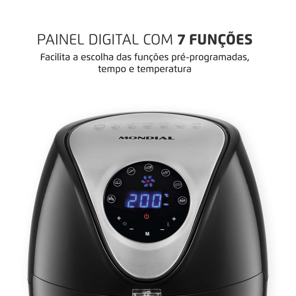 Encontraproduto.com.br - Fritadeira Sem Óleo Air Fryer 3,5L Mondial AF-30-DI