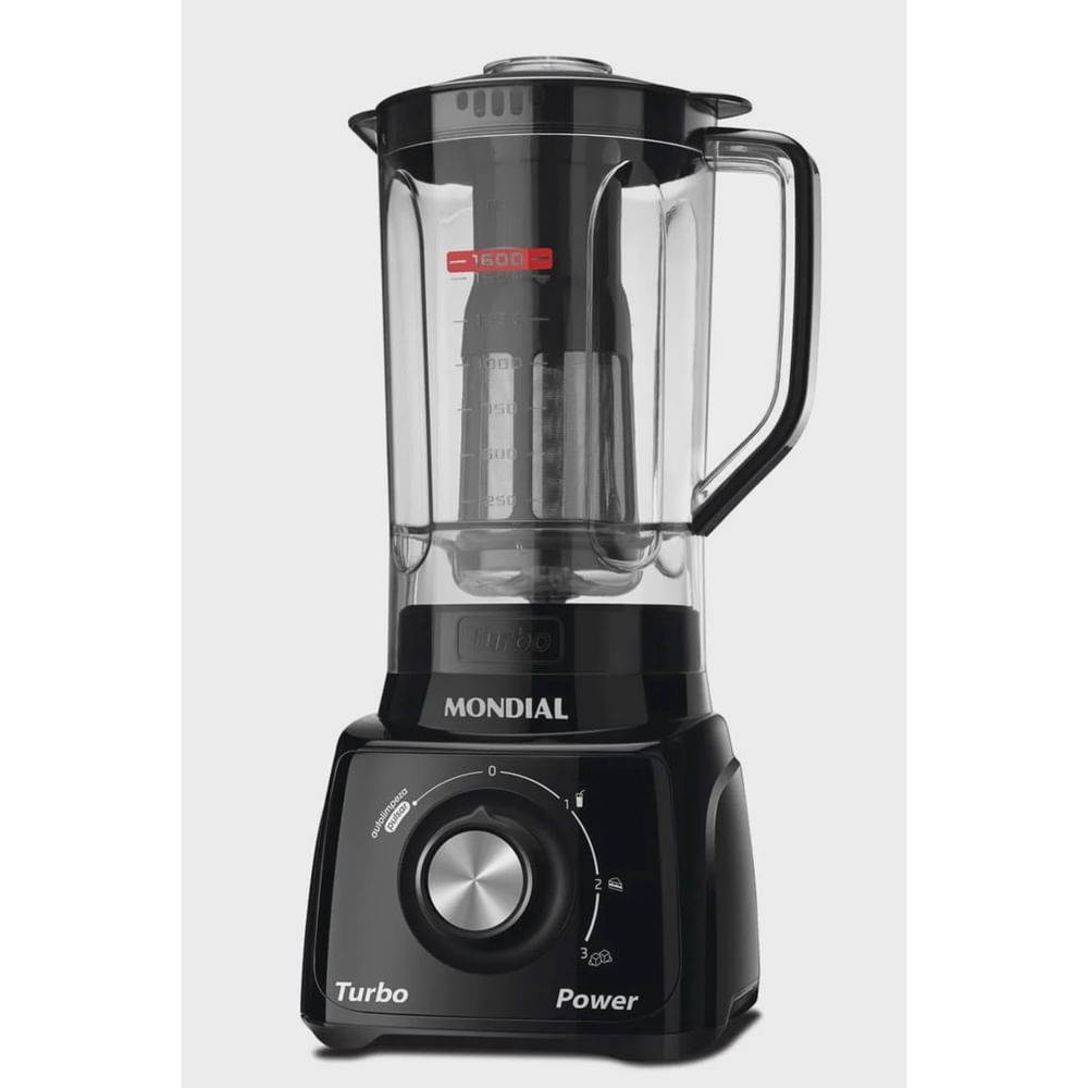 Encontraproduto.com.br - Liquidificador Mondial com Filtro L99 FB 500W 2,2L Preto 220V