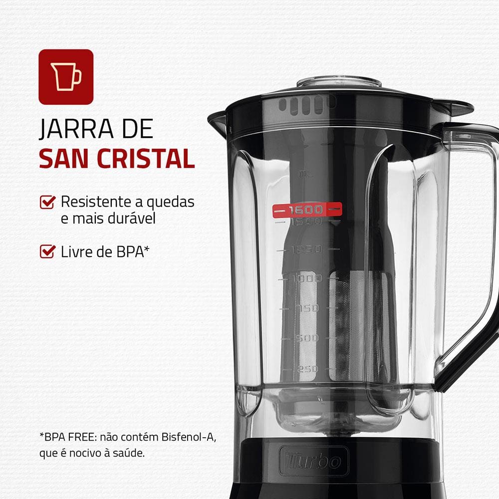 Encontraproduto.com.br - Liquidificador Mondial com Filtro L99 FB 500W 2,2L Preto 220V