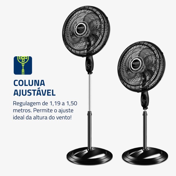Encontraproduto.com.br - Ventilador de Coluna Turbo Mondial 40CM  VTX-40C-8P-CR
