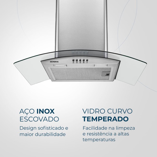 Encontraproduto.com.br - Coifa de Parede Mondial CF60-01
