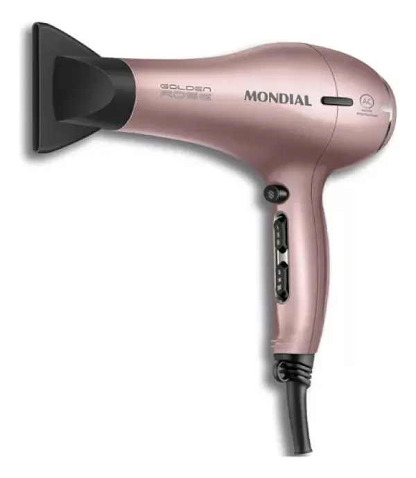 Secador de Cabelos Profissional, Mondial, Golden Rose, 2000W, 220V - SCP-01