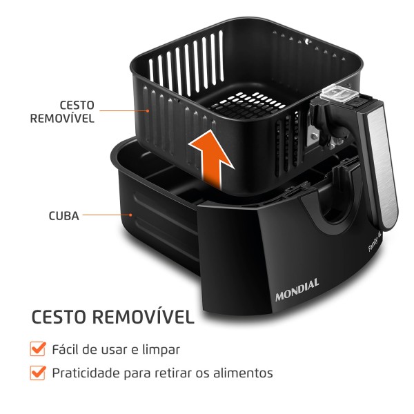 Encontraproduto.com.br - Fritadeira Sem Óleo Air Fryer Mondial - AFN-40-FB