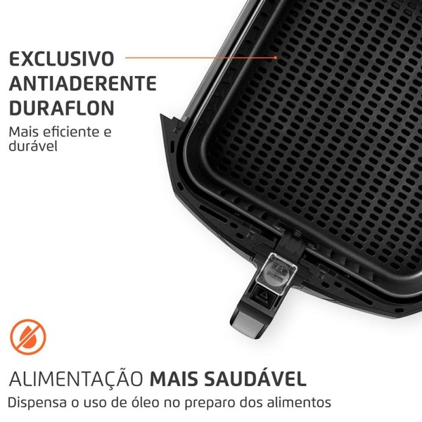 Encontraproduto.com.br - Fritadeira Air Fryer 8L Mondial Mega Family AFN80BI Preta 127V