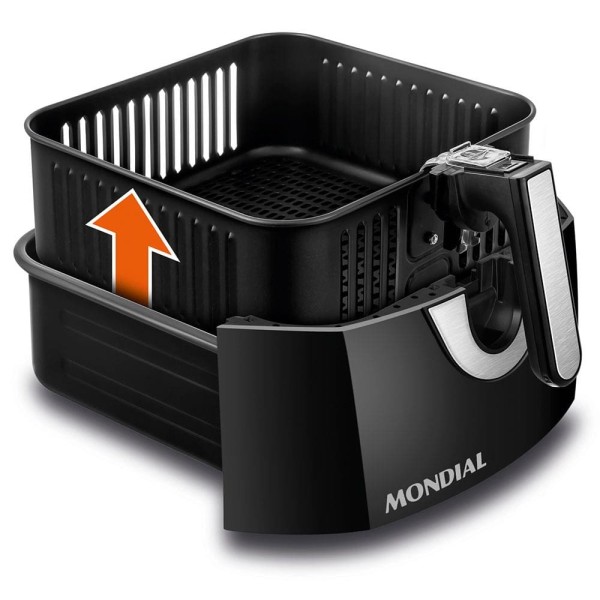 Encontraproduto.com.br - Fritadeira Air Fryer 8L Mondial Mega Family AFN80BI Preta 127V