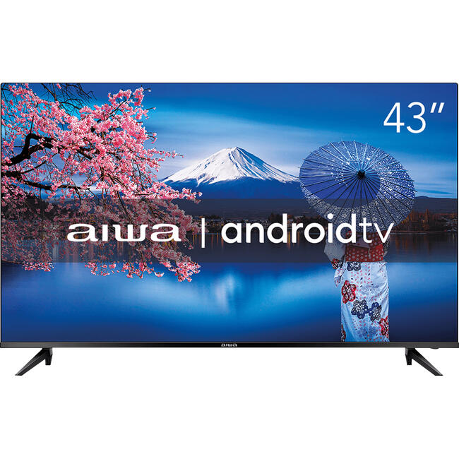 Encontraproduto.com.br - Smart Tv Aiwa Android, Full Hd, Comando De Voz, Dolby Audio, borda Infinita Aws-tv-43-bl-02-a Bivolt