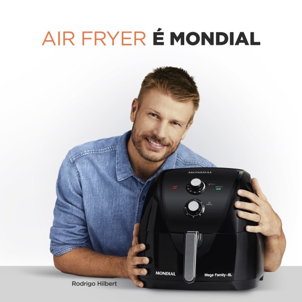 Encontraproduto.com.br - Fritadeira Sem Óleo Air Fryer 8L Mondial Preto - AFN-80-FB