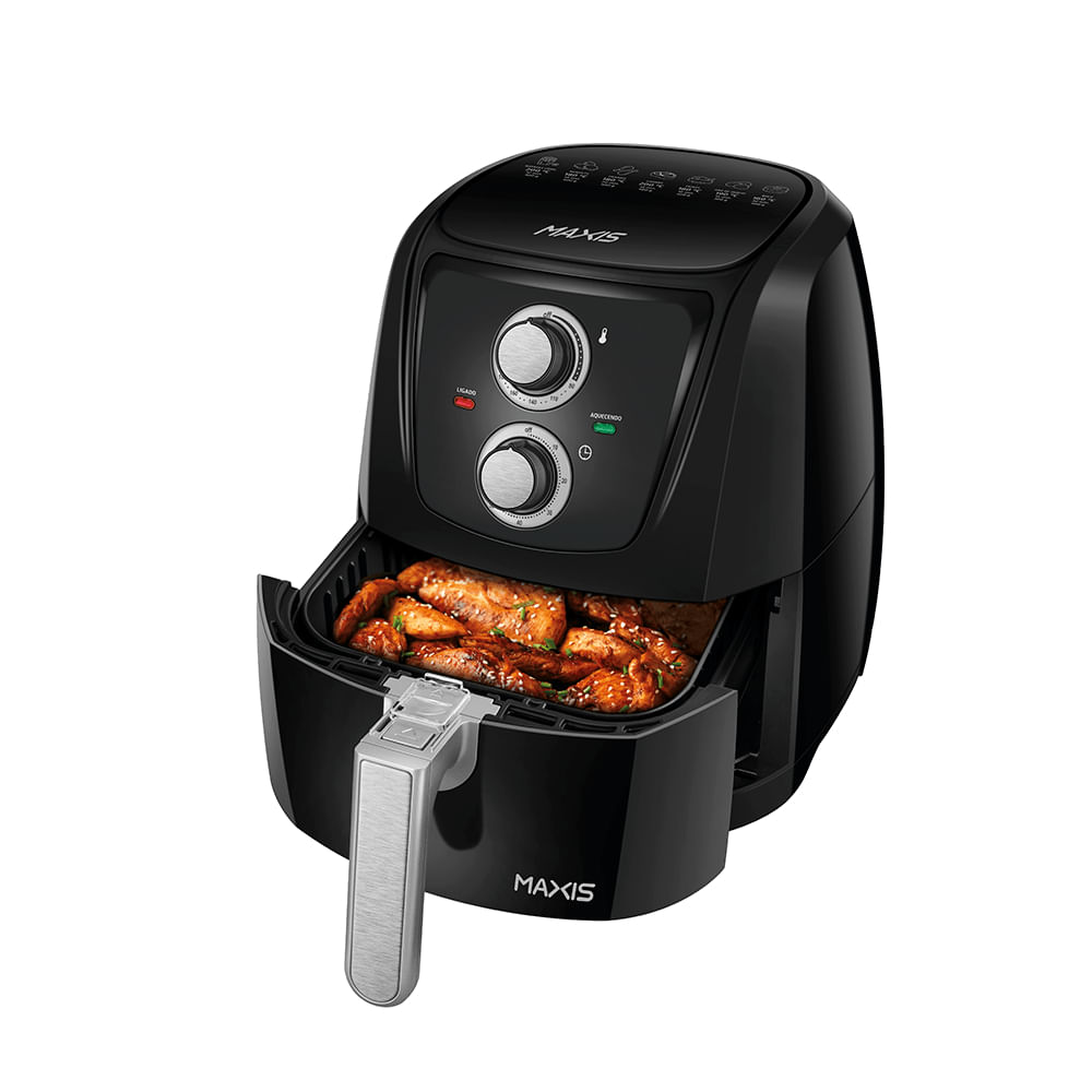 Encontraproduto.com.br - Fritadeira Sem Óleo Air Fryer Maxis AF-01-MX Preta 60Hz
