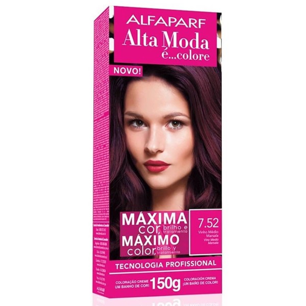 Encontraproduto.com.br - Coloração Alta Moda 7.52 Vinho Médio Marsala