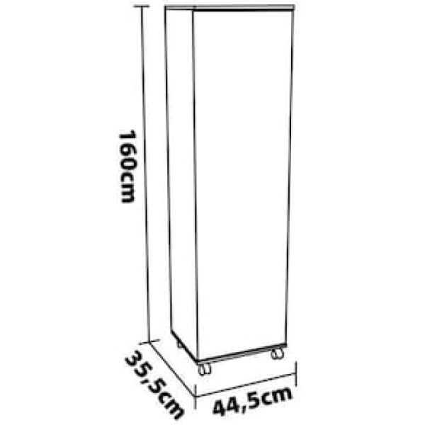 Encontraproduto.com.br - Armário Multiuso Politorno Pompeia com 1 Porta, 3 Prateleiras e Suporte para Vassoura e Pá - Branco