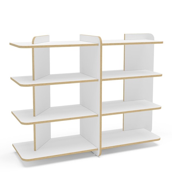 Encontraproduto.com.br - Estante Montessoriana Ravi Cantos Arredondados Com Certificação Fsc® Branco