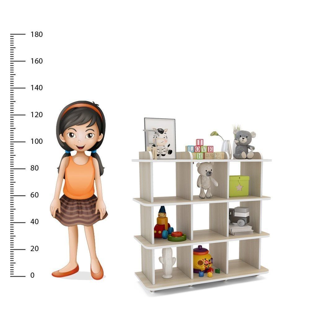 Encontraproduto.com.br - Nicho Organizador Infantil Lucca Com Cantos Arredondados Com Certificação Fsc® Legno Salinas