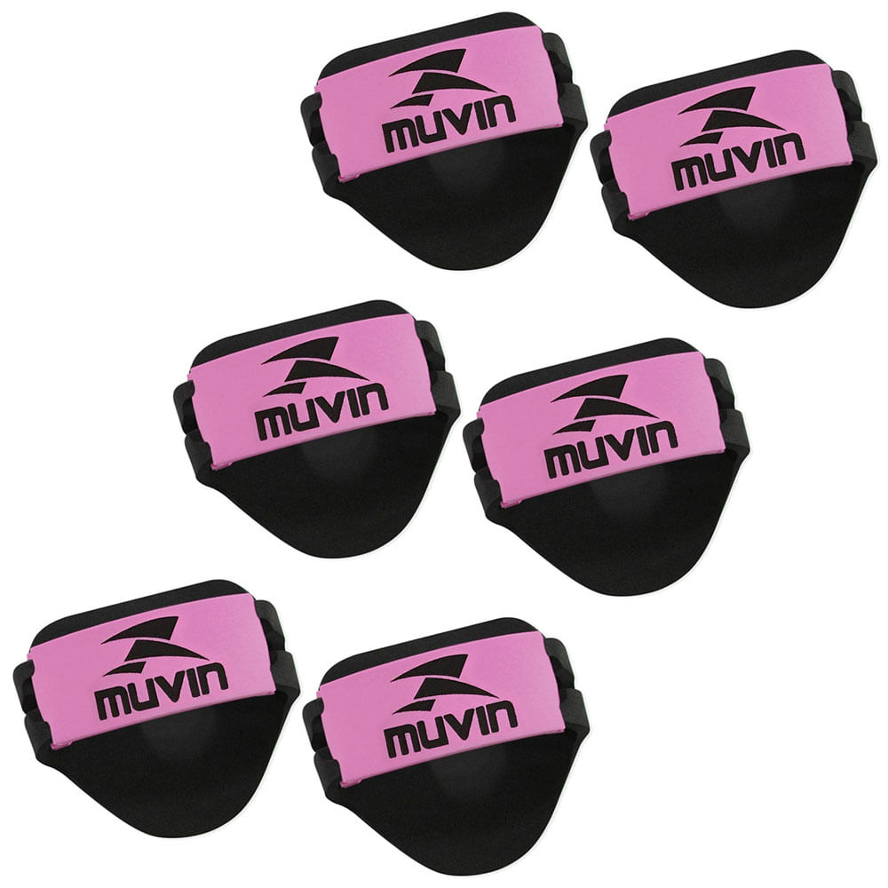 Kit 3 Pares de Luvas de Musculação em EVA Muvin Basics