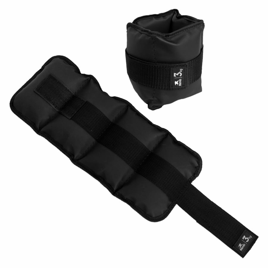 Tornozeleira de Peso 3kg Muvin – Caneleira – Ajustável – Fitness – Fortalecimento - Par