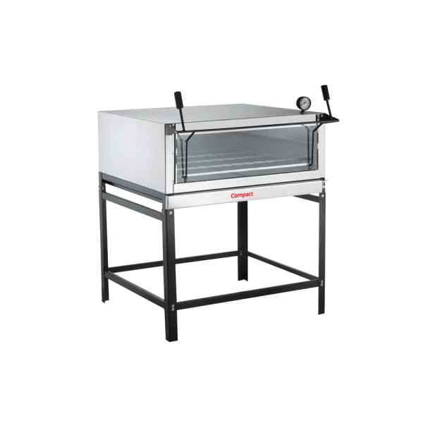 Forno de Lastro a Gás para Pizza 80x60 FL-800 Inox c/ Porta Guilhotina - Compact