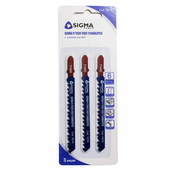 Encontraproduto.com.br - Serra Para Tico Tico 3 Peças T 144b Sigma Power