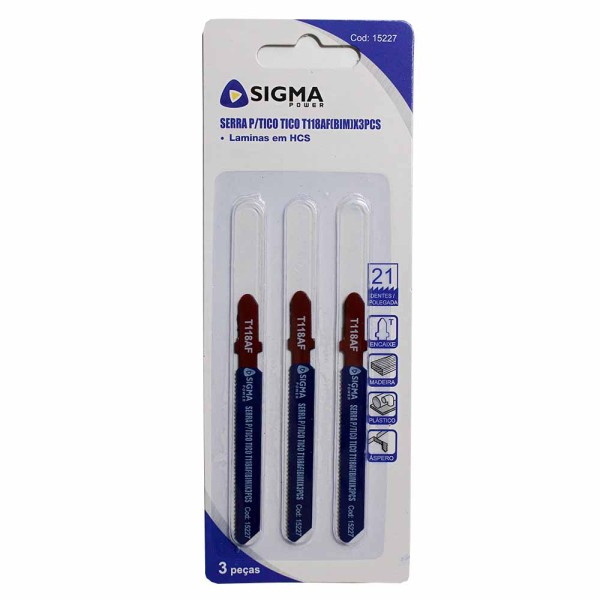 Encontraproduto.com.br - Serra Para Tico Tico 3 Peças T118AF BM Sigma Power