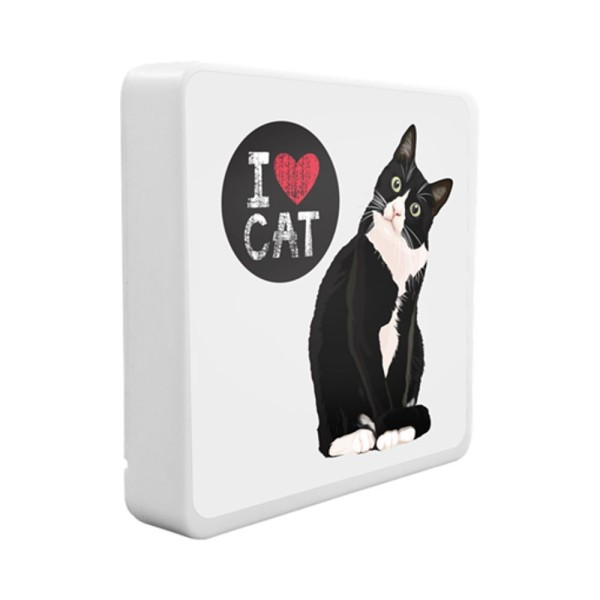 Encontraproduto.com.br - Luminária Box Slim I Love Cat Usb