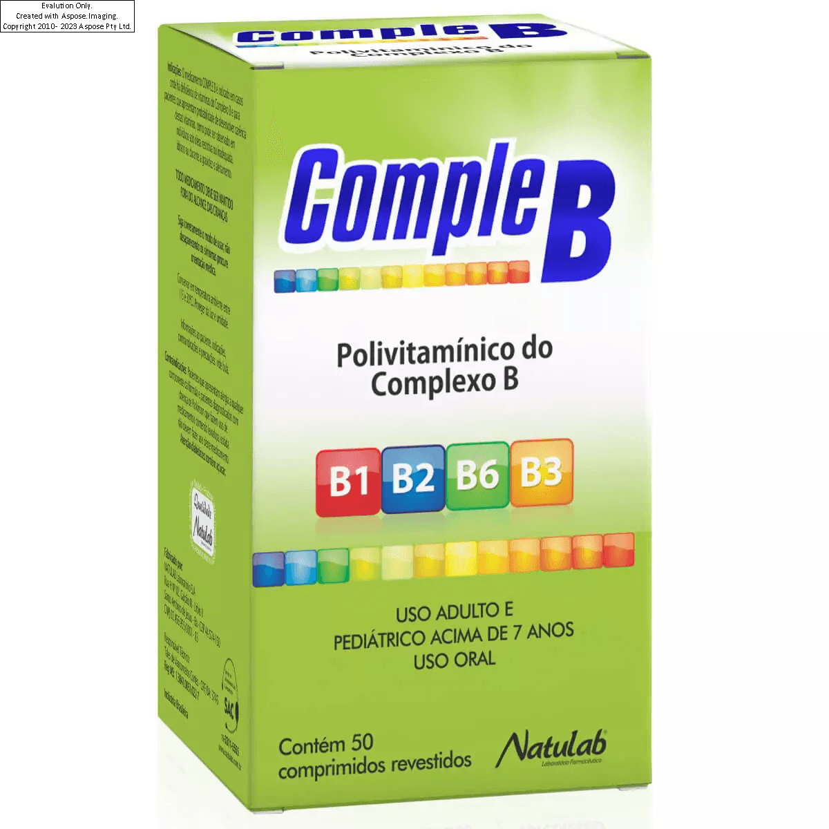 Encontraproduto.com.br - Comple B Natulab com 50 Comprimidos