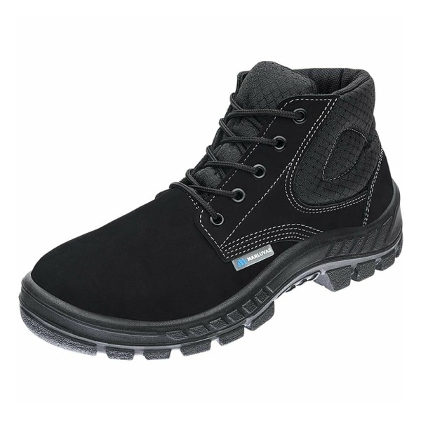 Encontraproduto.com.br - Bota Camurça Bico Plástico com Cadarço N41 Preto ca13808 MARLUVAS