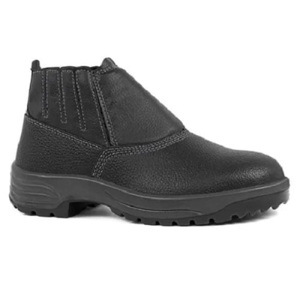 Encontraproduto.com.br - Bota Couro Bico Plástico Com/Elástico Usafe Fujiwara N-36 CA48413