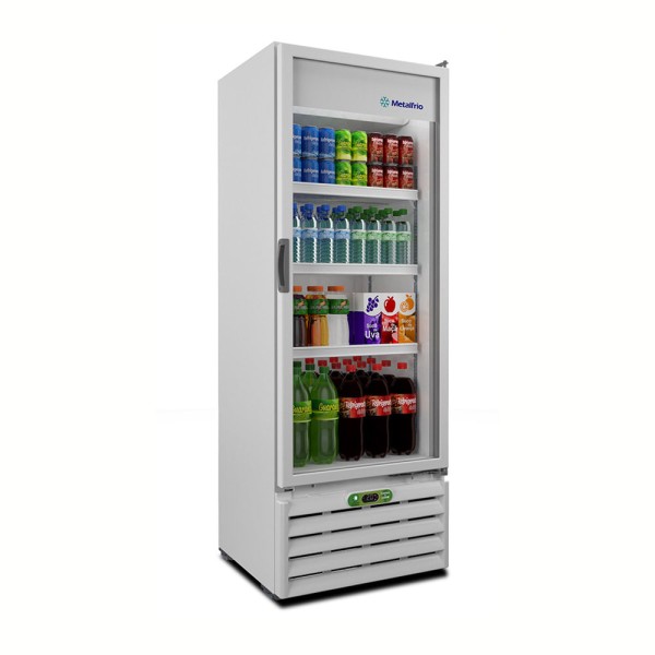 Encontraproduto.com.br - Expositor Vertical Porta de Vidro 406 Litros Metalfrio VB40RL Branco 127V
