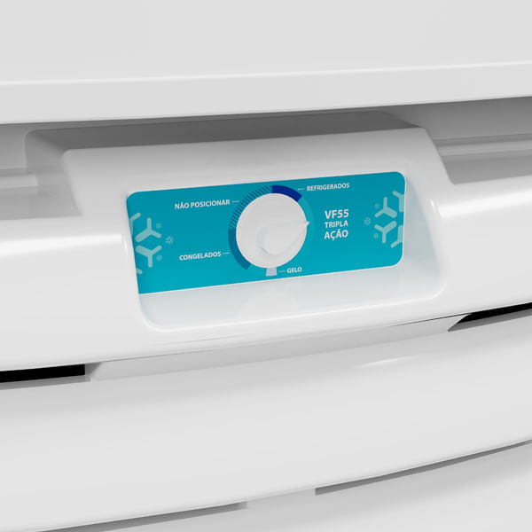 Encontraproduto.com.br - Freezer Vertical Tripla Ação Porta com Visor 544 Litros Metalfrio VF55FT Branco 220V