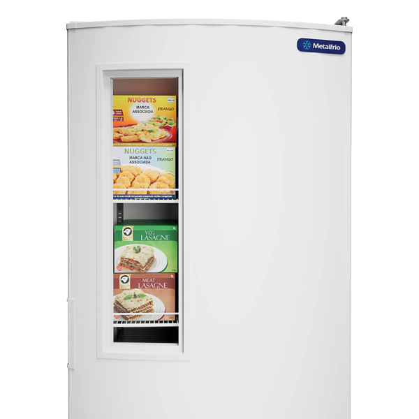 Encontraproduto.com.br - Freezer Vertical Tripla Ação Porta com Visor 544 Litros Metalfrio VF55FT Branco 220V