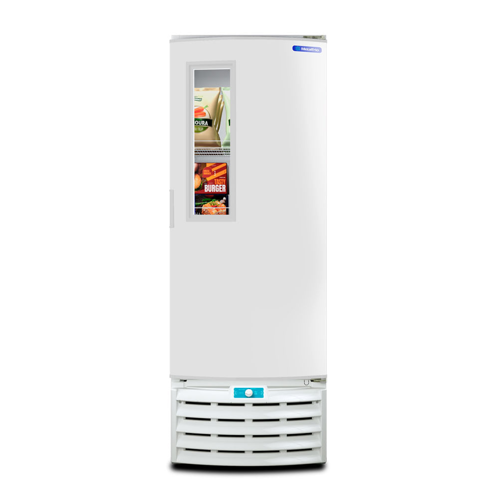 Encontraproduto.com.br - Freezer Vertical Tripla Ação Porta com Visor 544 Litros Metalfrio VF55FT Branco 220V