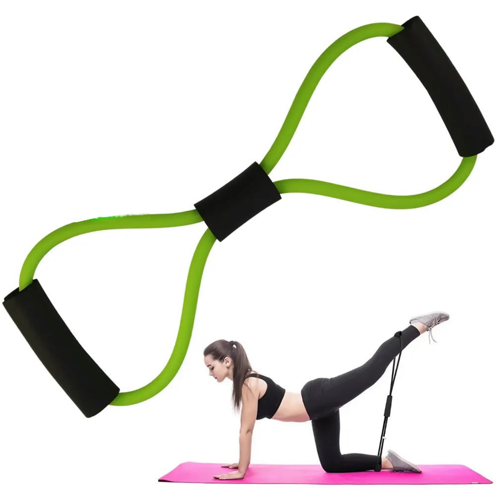 Extensor Elástico Para Exercícios Ginástica Verde CBRN15863