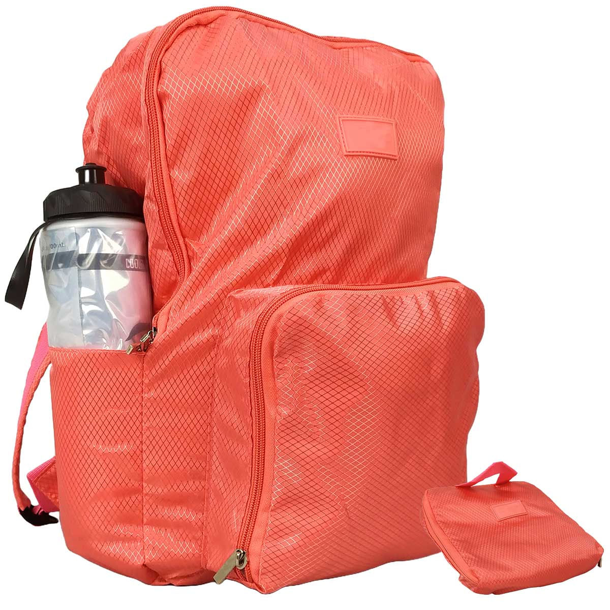Mochila Escolar Viagem Bolsa Academia Unissex Dobrável Salmon CBRN18253