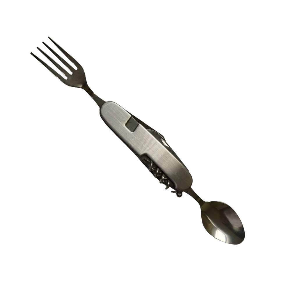 Canivete Talher 7 em 1 Aço Inox Pesca, Camping, Caça CBRN20744