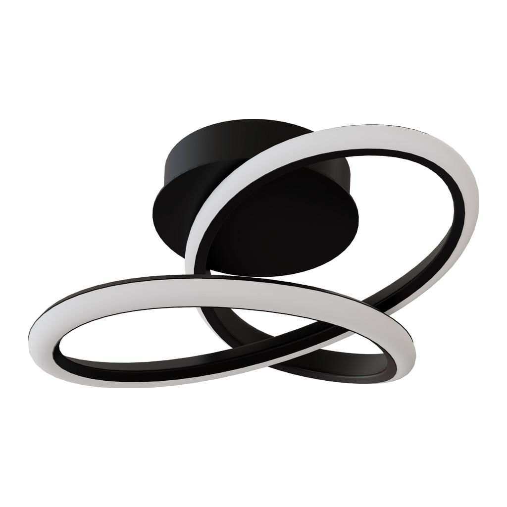 Encontraproduto.com.br - Plafon Led Hevvy Horizon Maze Small Preto Luz Amarela/Neutra/Brc 20w